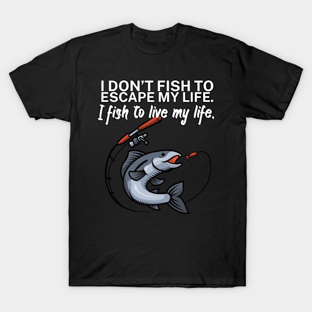 I don’t fish to escape my life I fish to live my T-Shirt by maxcode